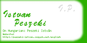 istvan peszeki business card