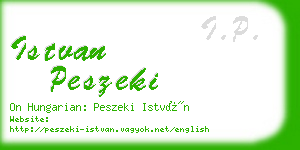 istvan peszeki business card